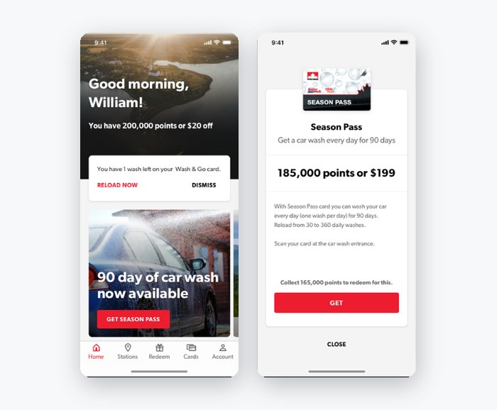 Petro-Canada loyalty mobile app